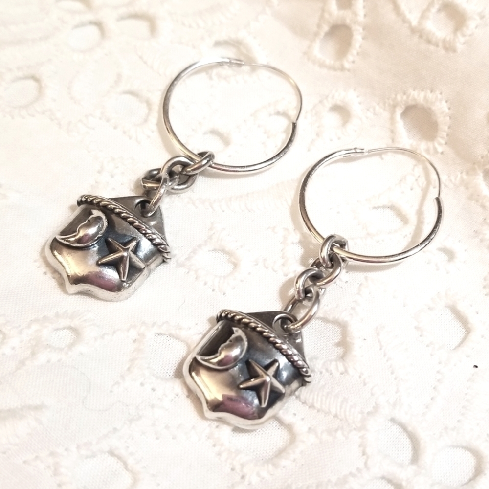 BARRY KIESELSTEIN-CORD Celestial Sterling Dangling Earrings NWOT - Picture 2 of 7